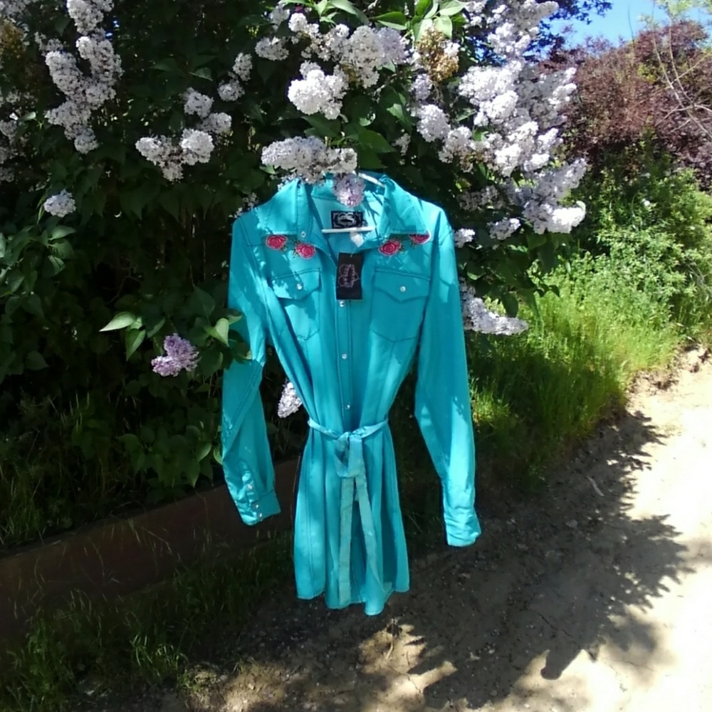 Cowgirl Hardware Western Shirt Dress NWT Large